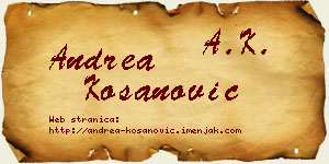 Andrea Kosanović vizit kartica